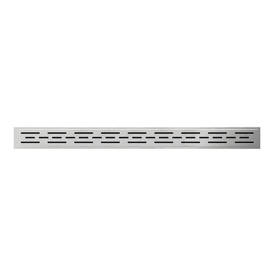 Griglia di scarico da 90 cm in acciaio inox, finitura argento