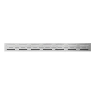 Griglia per canale 69,5 x 2,3 cm in acciaio inox/argento