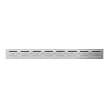 Griglia per canalina 79,2x1,1 cm acciaio inox/argento