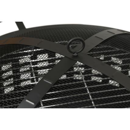 Griglia portatile a legna nero