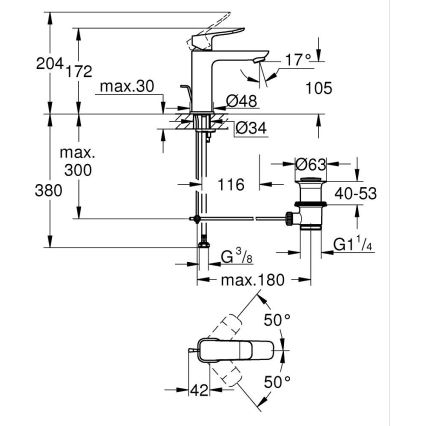GROHE 1018320000 - Miscelatore per lavabo DICE M cromo lucido