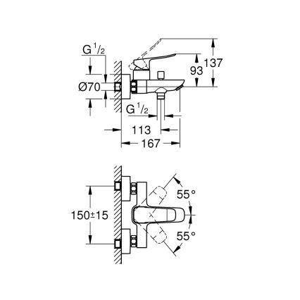 GROHE 1018720000 - Miscelatore per vasca DICE cromo lucido