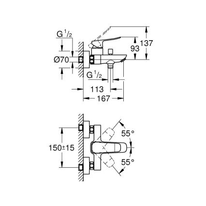 GROHE 1018722430 - Miscelatore per vasca DICE nero