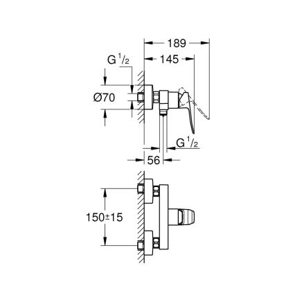 GROHE 1018740000 - Miscelatore doccia DICE cromo lucido