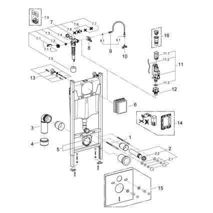 GROHE 103843SH00 - SOLIDO COMPACT Set 5 in 1, 1,13 m, ceramica/bianco