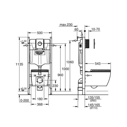 GROHE 103843SH00 - SOLIDO COMPACT Set 5 in 1, 1,13 m, ceramica/bianco