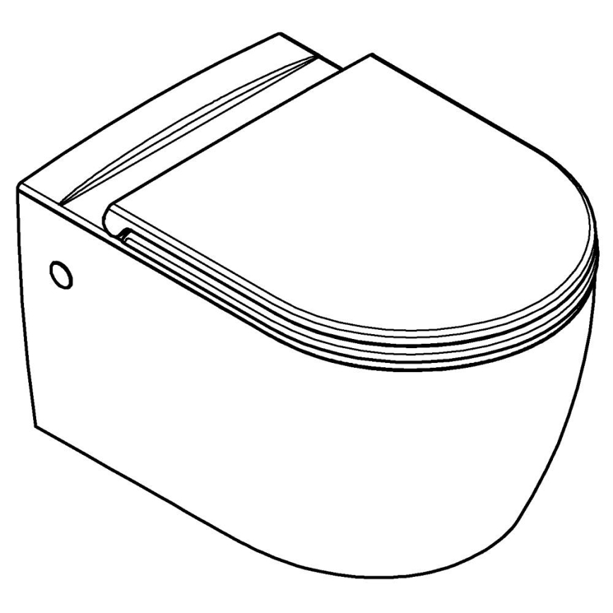 GROHE 103848SH00 - WC a parete START ROUND CERAMIC 368 × 543 mm durable bianco