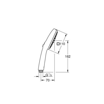 GROHE 1053162431 - VITALIO COMFORT 110 Doccetta, 600 mm, Nero