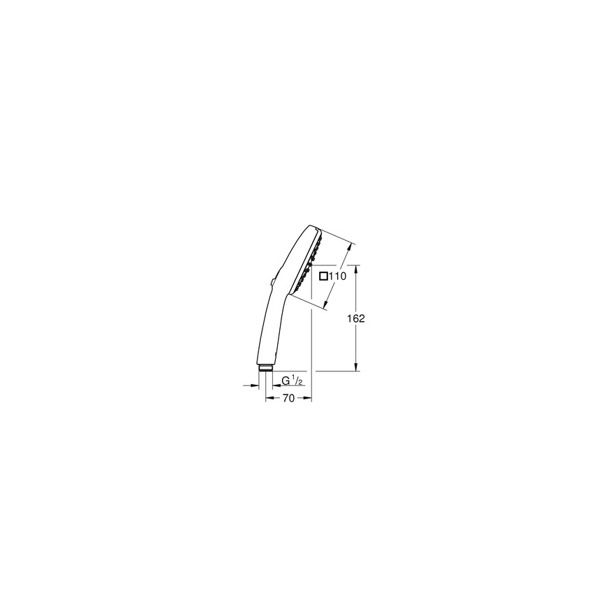 GROHE 1053162431 - VITALIO COMFORT 110 Doccetta, 600 mm, Nero