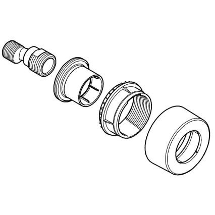 GROHE 12693000 - S-connettore 12” × 34” Polished cromo