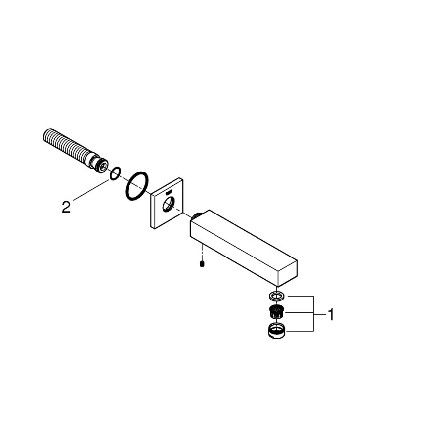 GROHE 13303000 - Scarico vasca EUROCUBE 170 mm cromato lucido