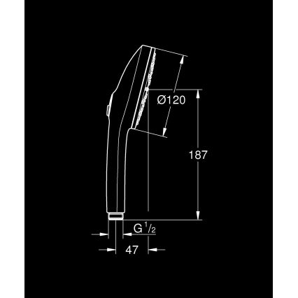 GROHE 1348632430 - Doccetta a mano VITALIO JOY+ 120 mm nera