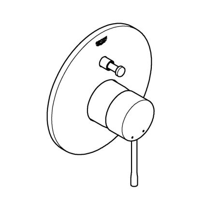 GROHE 19285001 - Miscelatore per vasca da incasso ESSENCE cromo lucido