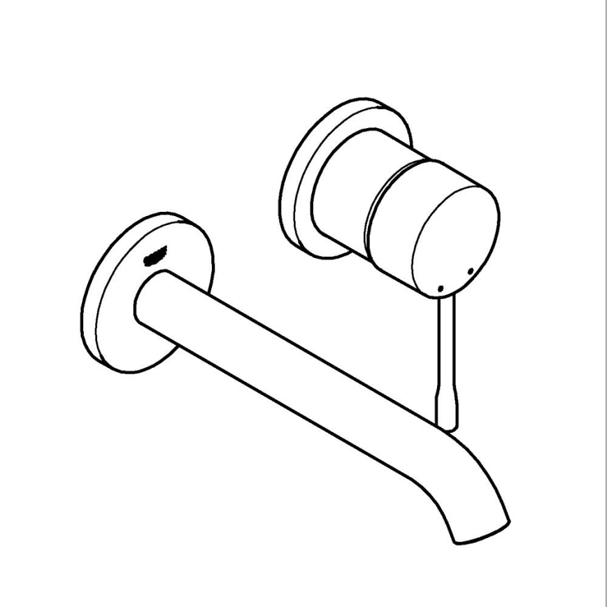 GROHE 19408DL1 - Miscelatore per lavabo a due fori ESSENCE 183 mm, finitura bronzo