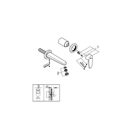 GROHE 19573002 - EURODISC COSMOPOLITAN 11x17 cm 2-hole basin mixer, cromo