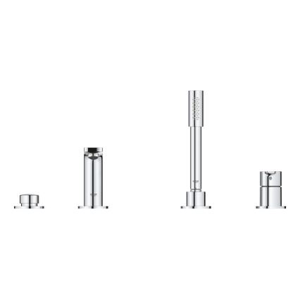 GROHE 19577001 - Set miscelatore vasca a quattro fori LINEARE, cromo lucido
