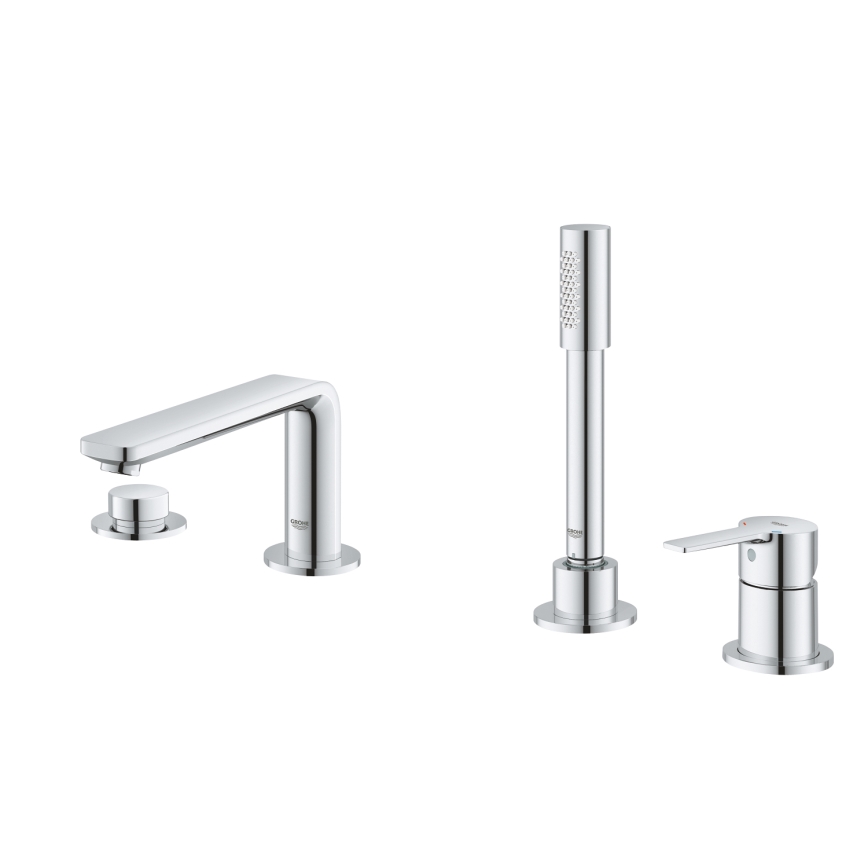 GROHE 19577001 - Set miscelatore vasca a quattro fori LINEARE, cromo lucido
