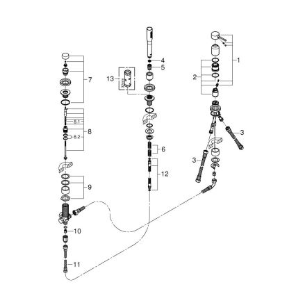 GROHE 19976001 - Combinazione per vasca a 3 fori ESSENCE cromo lucido