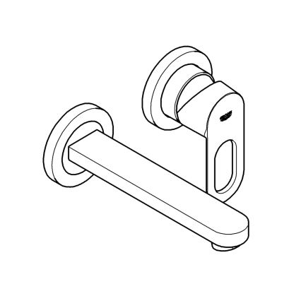 GROHE 20289000 - BAULOOP Miscelatore lavabo a 2 fori 110 mm cromo lucido