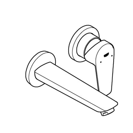 GROHE 20474001 - Miscelatore lavabo a 2 fori, 177 mm, cromo lucido