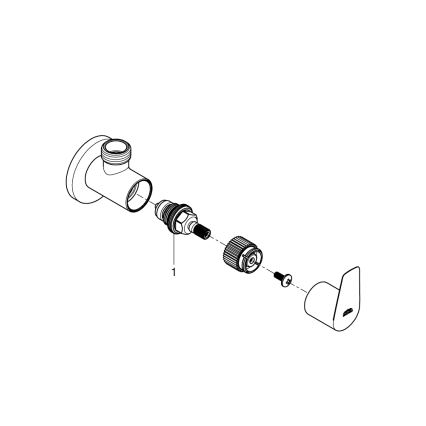 GROHE 22009001 - Valvola ad angolo DN 15, cromo lucido