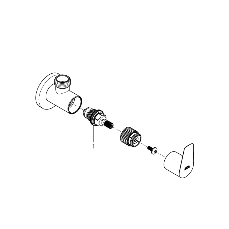 GROHE 22009001 - Valvola ad angolo DN 15, cromo lucido