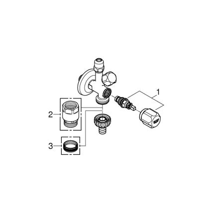 GROHE 22035000 - Valvola ad angolo combinata UNIVERSAL DN 15, cromo lucido