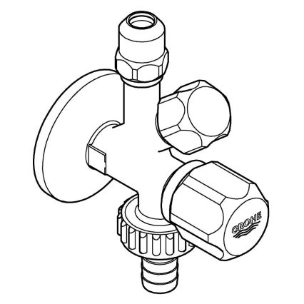 GROHE 22035000 - Valvola ad angolo combinata UNIVERSAL DN 15, cromo lucido