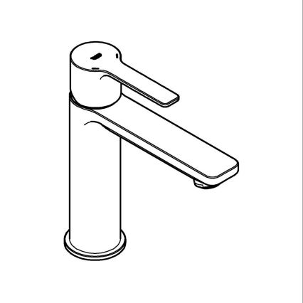 GROHE 23106DC1 - Miscelatore lavabo LINEARE DN 15, acciaio inossidabile