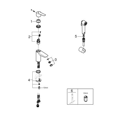 GROHE 231232433 - Miscelatore lavabo START DN 15, misura S, nero