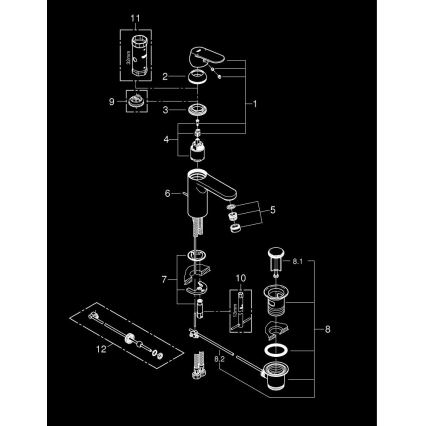 GROHE 23325000 - EUROSMART COSMOPOLITAN Miscelatore lavabo misura M cromato