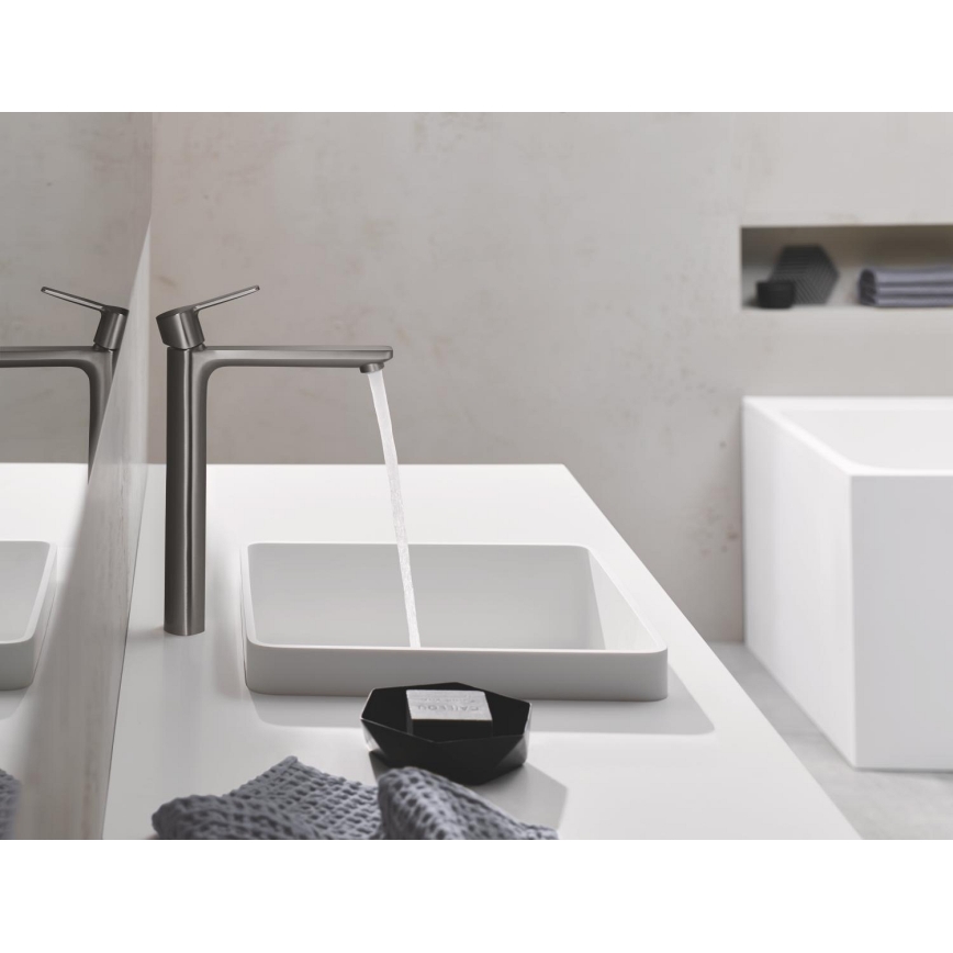GROHE 23405AL1 - Miscelatore monocomando per lavabo LINEARE, taglia XL, finitura grafite