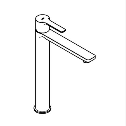 GROHE 23405DC1 - LINEARE Miscelatore lavabo DN 15, acciaio inossidabile