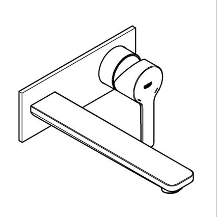 GROHE 23444AL1 - Miscelatore per lavabo da incasso LINEARE 207 mm, grafite