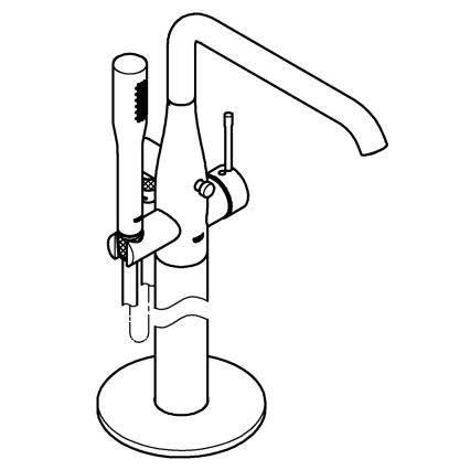 GROHE 23491001 - Miscelatore per vasca ESSENCE 277 mm, cromo lucido