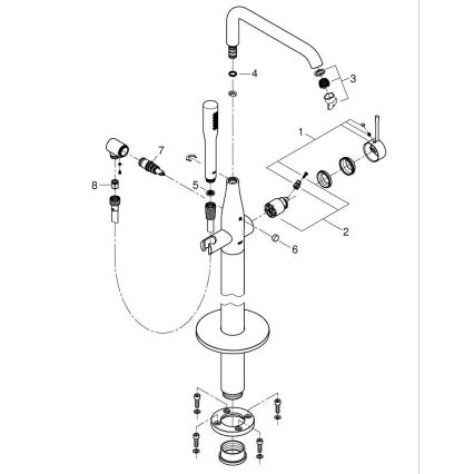 GROHE 23491AL1 - Miscelatore vasca ESSENCE 277 mm Grafite