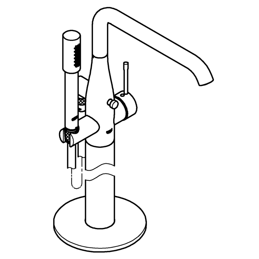 GROHE 23491DC1 - Miscelatore per vasca ESSENCE 277 mm in acciaio inossidabile