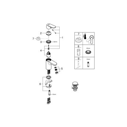 GROHE 23586000 - GET Miscelatore lavabo misura S, cromo lucido