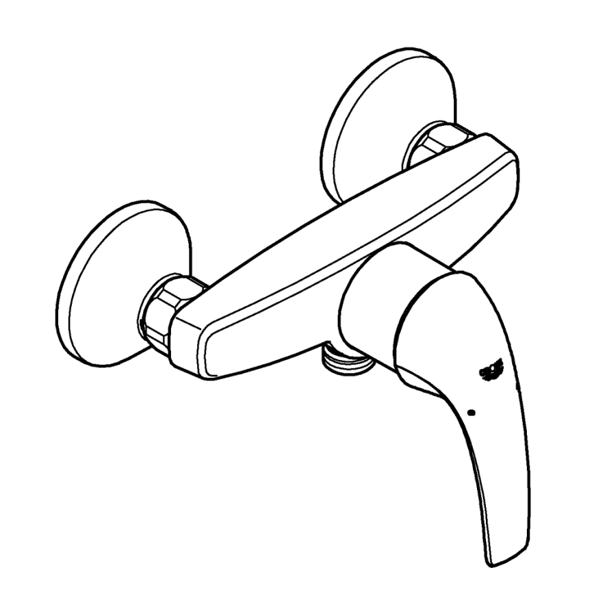 GROHE 23631000 - BAUCURVE Miscelatore doccia 150 mm, cromo lucido