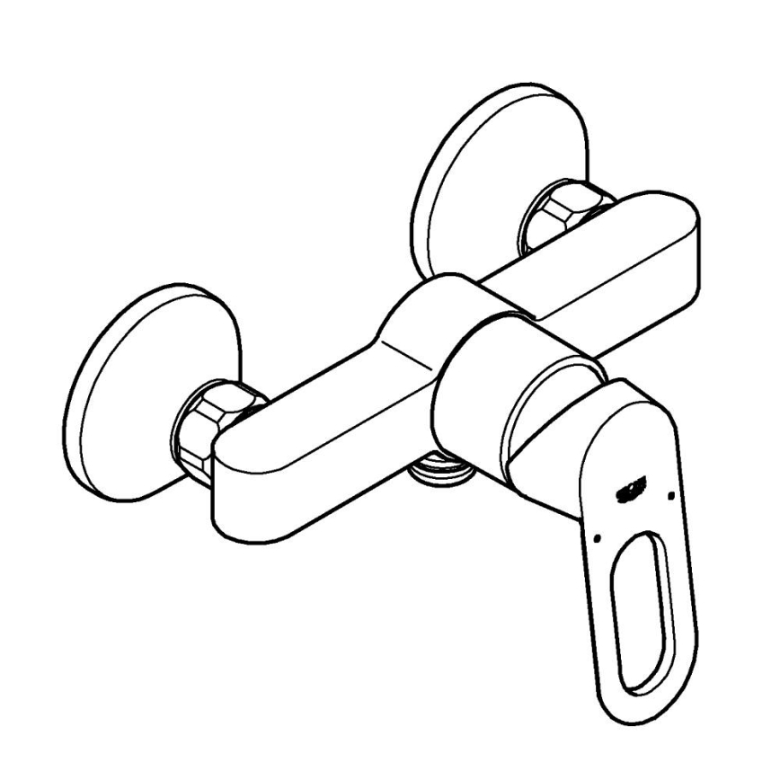 GROHE 23634000 - BAULOOP DN 15 Miscelatore doccia, cromo lucido