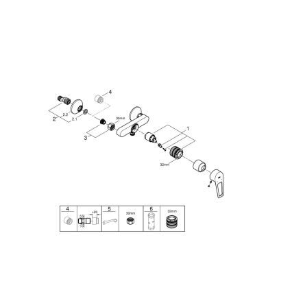 GROHE 23634001 - Miscelatore doccia DN 15, cromo lucido