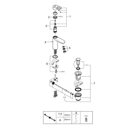 GROHE 23762000 - Miscelatore lavabo BAULOOP DN 15 cromato lucido