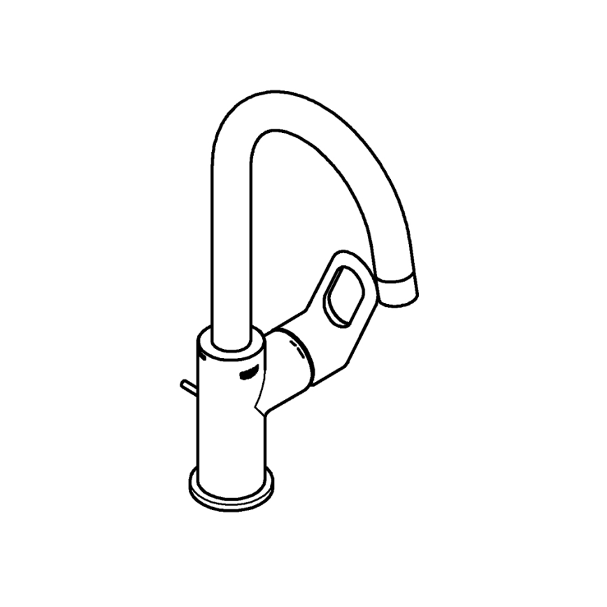 GROHE 23763000 - Miscelatore lavabo BAULOOP, misura L, cromo lucido