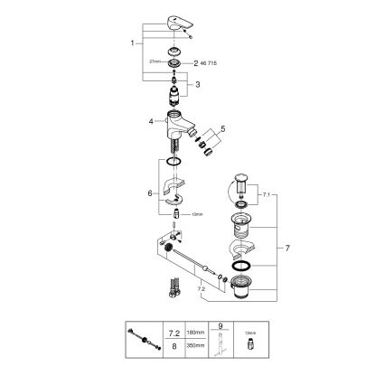 GROHE 23770000 - Miscelatore per bidet START FLOW, cromato lucido
