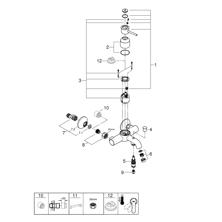 GROHE 23787000 - Miscelatore per vasca START CLASSIC DN 15 cromo lucido