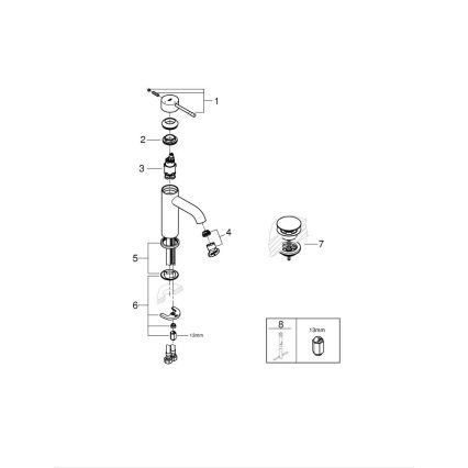 GROHE 23797001 - Miscelatore per lavabo ESSENCE, dimensione S, cromo lucido