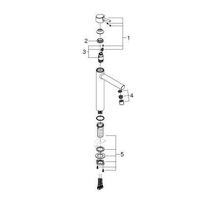 GROHE 23920001 - Miscelatore lavabo CONCETTO XL, cromo lucido