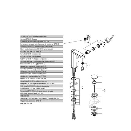 GROHE 23958003 - Rubinetto PLUS, medio (M), finitura cromata lucida