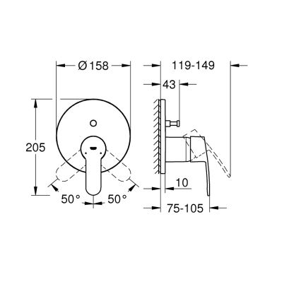GROHE 24052002 - EUROSTYLE COSMOPOLITAN Rubinetto, cromo lucido