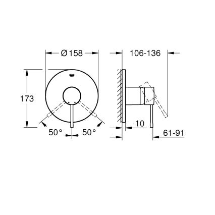 GROHE 24057GN1 - Miscelatore doccia ESSENCE, finitura oro spazzolato